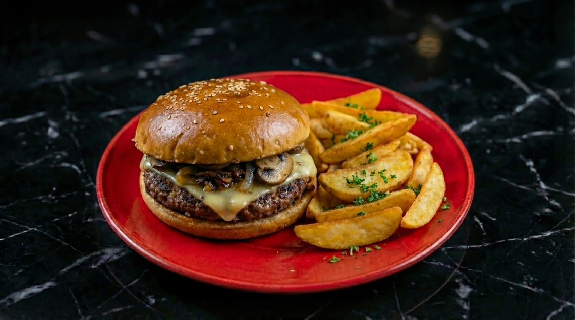 Mushroom Swiss Burger